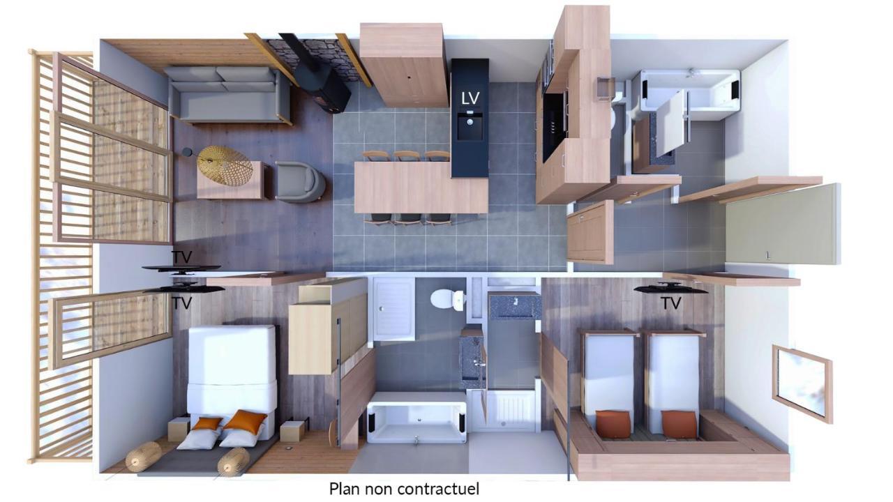 Les Balcons Platinium Val Cenis Apartman Lanslevillard Kültér fotó