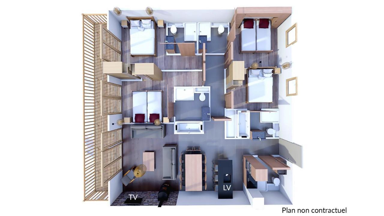 Les Balcons Platinium Val Cenis Apartman Lanslevillard Kültér fotó